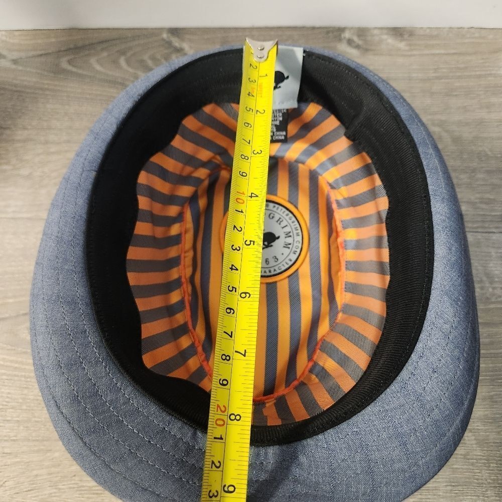 Peter‎ Grimm Mens Fedora Hat Charcoal Grey Size L/XL Orange Grey Hat Band Logo - Picture 11 of 11